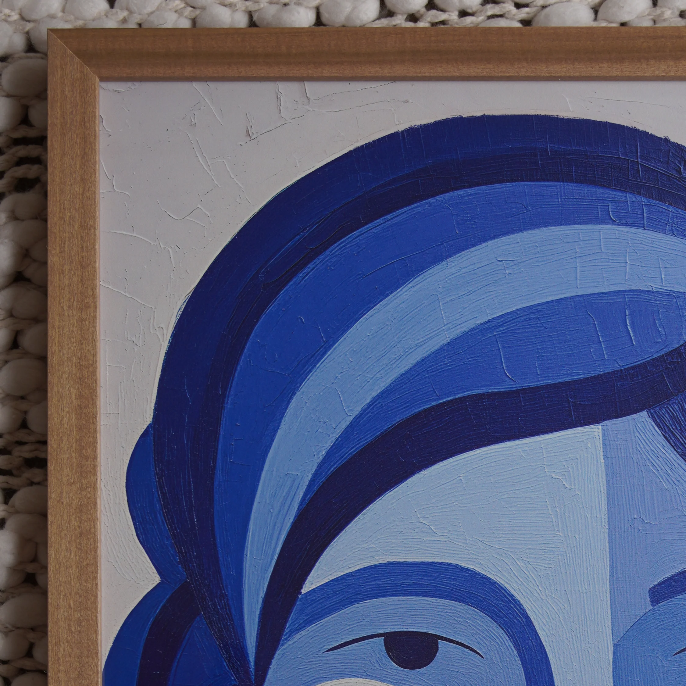 Blue Muse – 20x30 Almond Wood Frame with Acrylic - Image 4