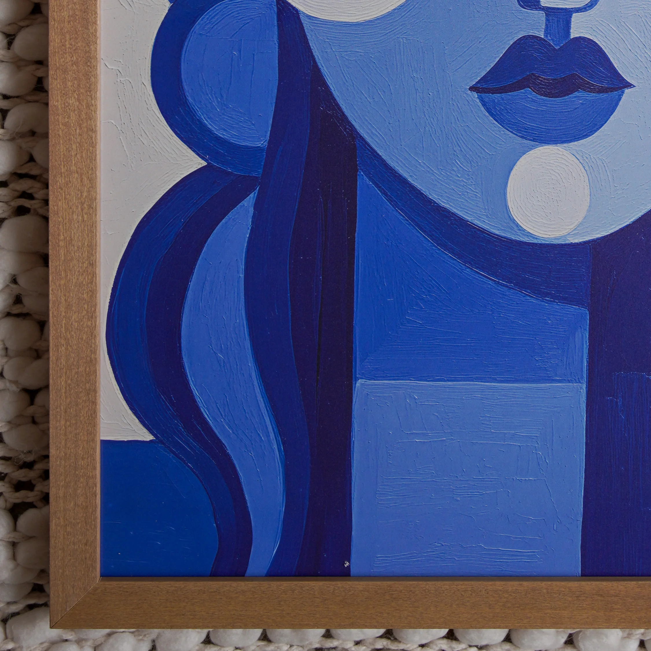 Blue Muse – 20x30 Almond Wood Frame with Acrylic - Image 6